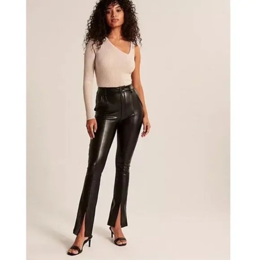 Abercrombie & Fitch The Skinny Ultra High Rise Faux Leather Pants Size 30 10S